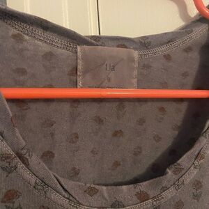 Anthropologie. t.la tank top. grey with roses. size S